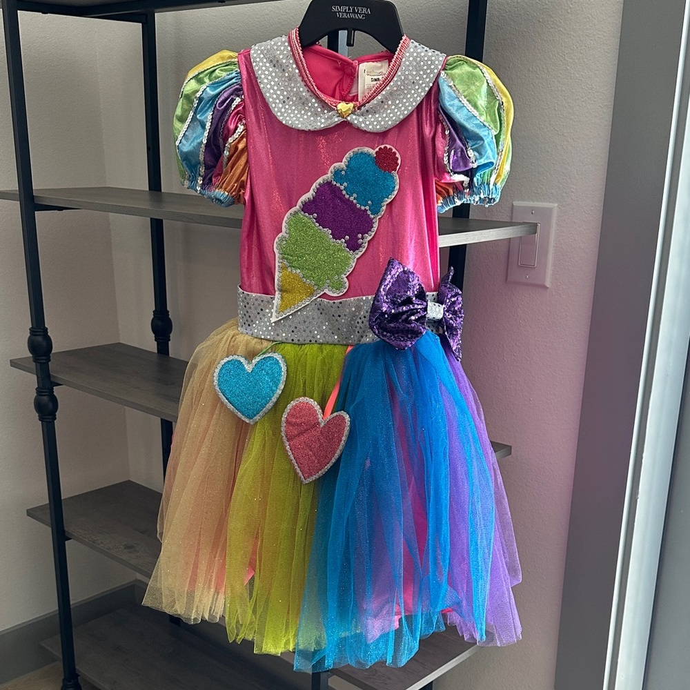 Girls Halloween Siwa costume Colorful Ice Cream Kids Costume